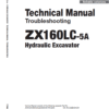 Hitachi ZX160LC-5A and ZX160LC-5B Excavator Service Repair Manual