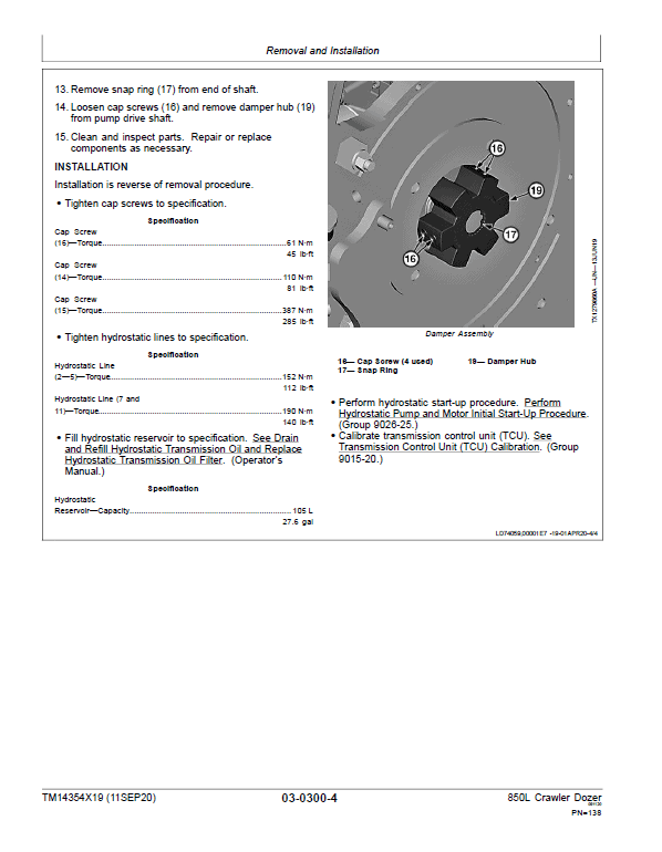 John Deere 850L Crawler Dozer Repair Technical Manual (S.N after F352989 – ) John Deere 850L Crawler Dozer Repair Technical Manual (S.N after F352989 – ) - Image 4