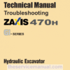 Hitachi ZX470H GI Excavator Service Repair Manual