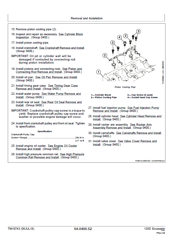 John Deere 135D Excavator Repair Service Manual John Deere 135D Excavator Repair Service Manual - Image 4