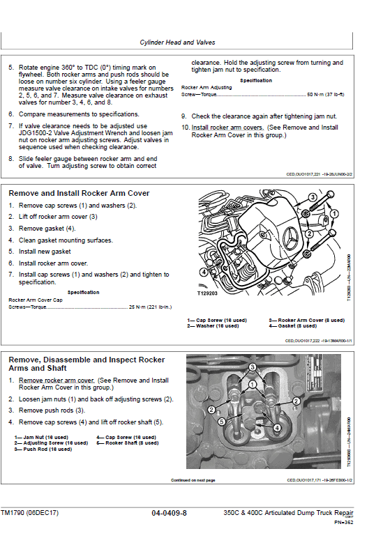 John Deere 350C, 400C Articulated Dump Truck Repair Technical Manual John Deere 350C, 400C Articulated Dump Truck Repair Technical Manual - Image 4