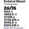 Hitachi ZX450-3, ZX470LCH-3 and ZX520LCH-3 Excavator Service Repair Manual