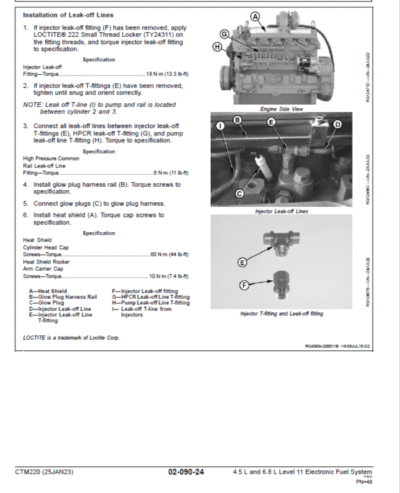 John Deere PowerTech 4.5L, 6.8L Diesel Engines Level 11 Electronic Fuel System – Denso HPCR Repair Manual - Image 4