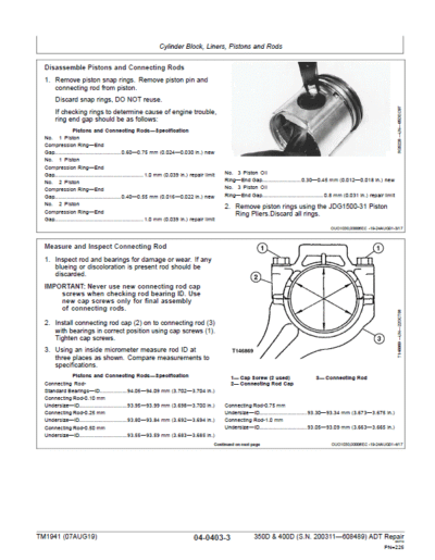 John Deere 350D, 400D Dump Truck Service Manual - Image 4