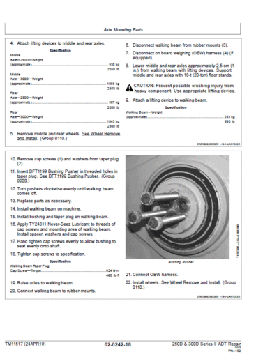 John Deere 250D, 300D Series 2 Dump Truck Service Manual - Image 4