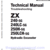 Hitachi ZX240-5G, ZX240LC-5G and ZX250LCH-5G Excavator Repair Manual