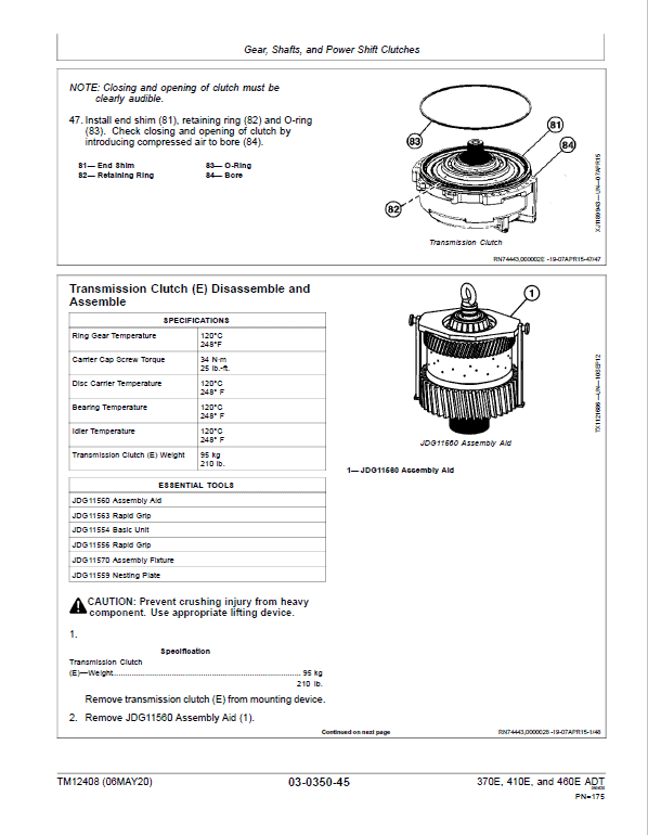 John Deere 370E, 410E, 460E Articulated Dump Truck Service Manual John Deere 370E, 410E, 460E Articulated Dump Truck Service Manual - Image 4