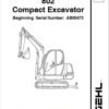 Gehl GE 802 Crawler Excavator Repair Service Manual