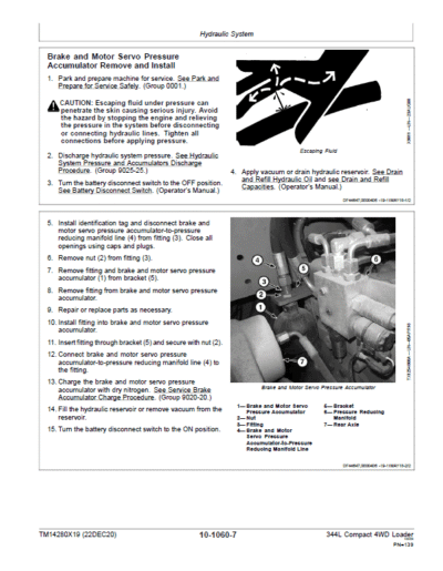 John Deere 344L Compact 4WD Loader Repair Technical Manual - Image 4