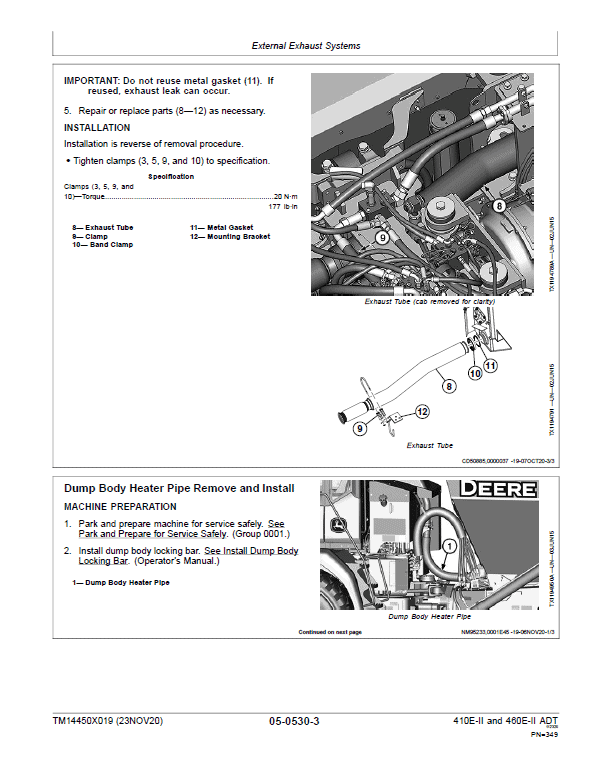 John Deere 410E II, 460E II Articulated Dump Truck Services Manual John Deere 410E II, 460E II Articulated Dump Truck Services Manual - Image 4