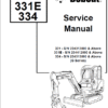 Bobcat 331, 331E and 334 Excavator Service Manual