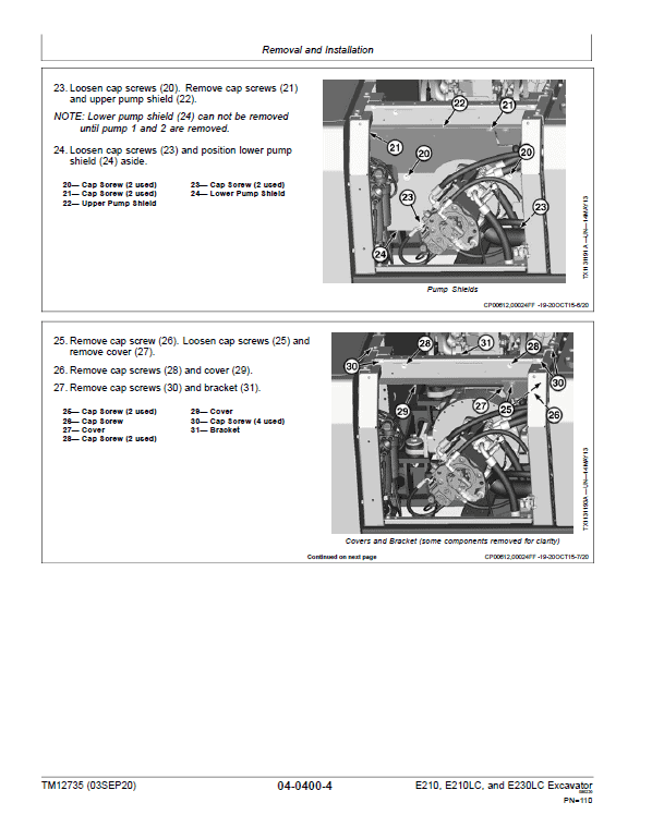 John Deere E210, E210LC, E230LC Excavator Service Manual John Deere E210, E210LC, E230LC Excavator Service Manual - Image 4