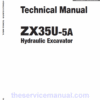 Hitachi ZX35U-5A Mini Excavator Service Repair Manual