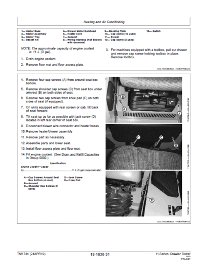 John Deere 450H, 550H, 650H Crawler Dozer Service Manual - Image 4