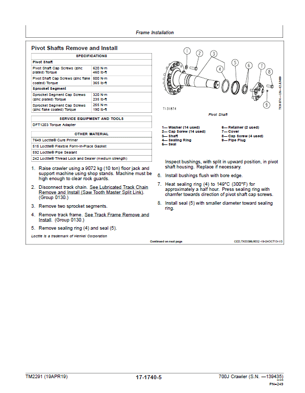 John Deere 700J Crawler Dozer Technical Manual (SN before 139435) John Deere 700J Crawler Dozer Technical Manual (SN before 139435) - Image 4