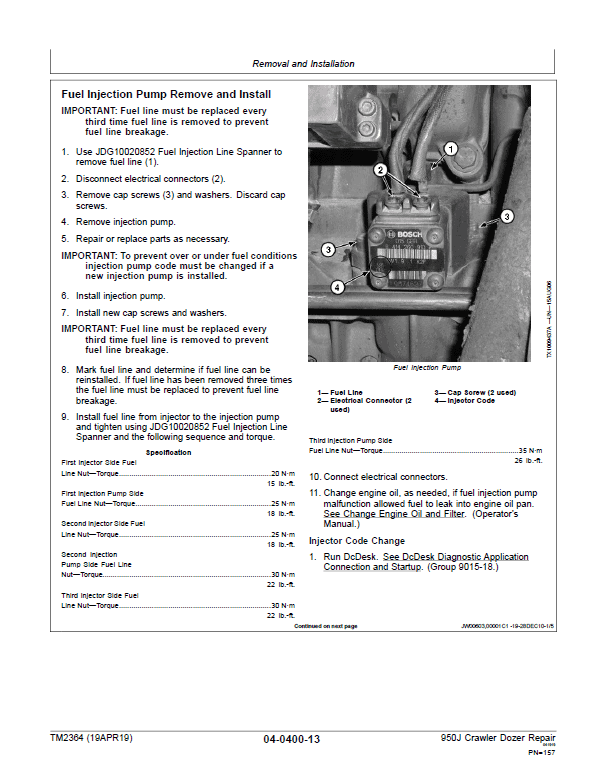 John Deere 950J Crawler Dozer Service Manual John Deere 950J Crawler Dozer Service Manual - Image 3