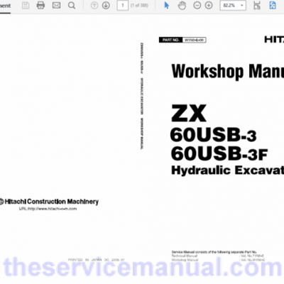 Hitachi ZX60USB-3, ZX60USB-3F Excavator Service Repair Manual