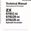 Hitachi ZX670LC-5G, ZX670LCR-5G and ZX670LCH-5G Excavator Service Repair Manual