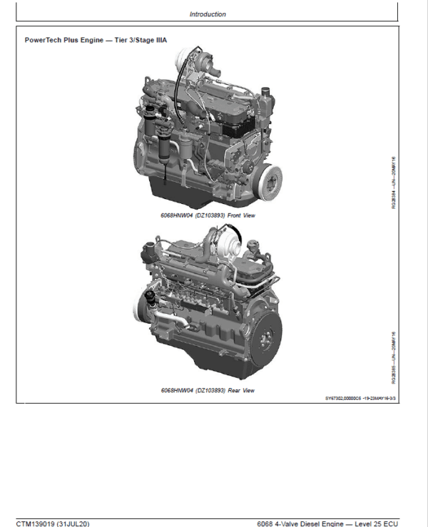 John Deere 6068 4-Valve Diesel Engine Repair Manual John Deere 6068 4-Valve Diesel Engine Repair Manual - Image 4