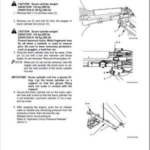 Hitachi ZAXIS 75US-A, 75 UR Excavator Repair Service Manual Hitachi ZAXIS 75US-A, 75 UR Excavator Repair Service Manual - Image 4