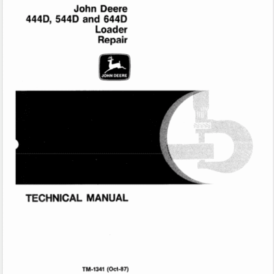 Cart John Deere 444D, 544D and 644D Loader Technical Manual