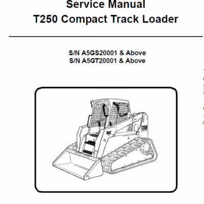 Cart Bobcat T250 Loader Service Manual