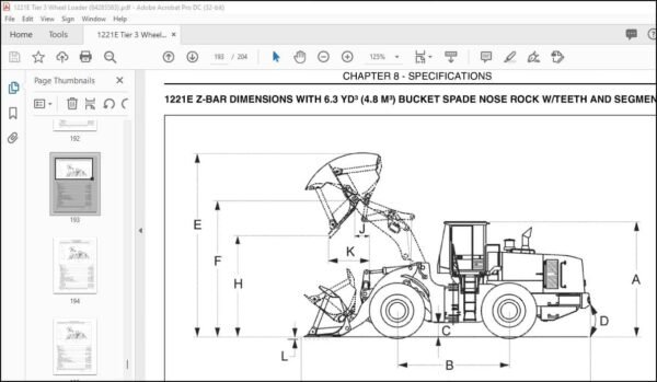 Case 1221E Tier 3 Wheel Loader Service Manual