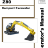 Gehl Z80, Mustang 800Z Compact Excavator Repair Service Manual