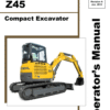Gehl Z45, Mustang 450Z Compact Excavator Repair Service Manual