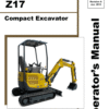 Gehl Z17, Mustang 170Z Compact Excavator Repair Service Manual