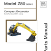 Gehl Z80 Gen 2, Mustang 800Z Nxt 2 Compact Excavator Repair Service Manual