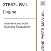 Gehl M08, Mustang 80M Compact Excavator Repair Service Manual