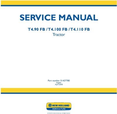 New Holland T4.90 Fb T4.100 Fb T4.110 Fb Tractor Service Manual