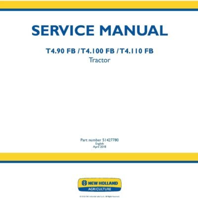 Cart New Holland T4.90 Fb T4.100 Fb T4.110 Fb Tractor Service Manual