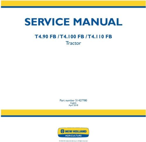 New Holland T4.90 Fb T4.100 Fb T4.110 Fb Tractor Service Manual