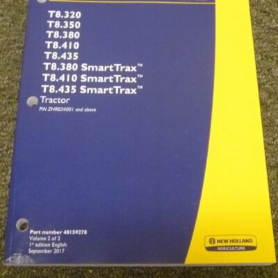 Cart New Holland T8.320 T8.350 T8.380 SmartTrax T8.410 T8.435 Tractor Operators Manual