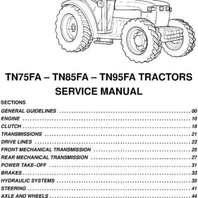 New Holland Tn75Fa Tn85Fa Tn95Fa Tractors Service Manual