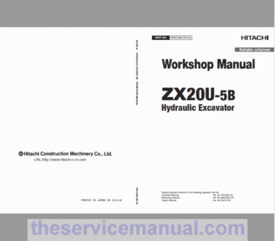 Hitachi ZX20U-5B Excavator Service Repair Manual