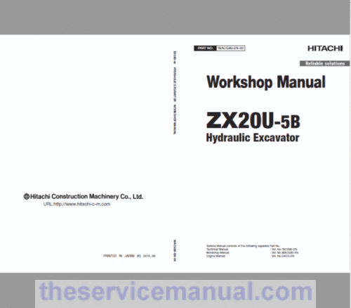 Hitachi ZX20U-5B Excavator Service Repair Manual