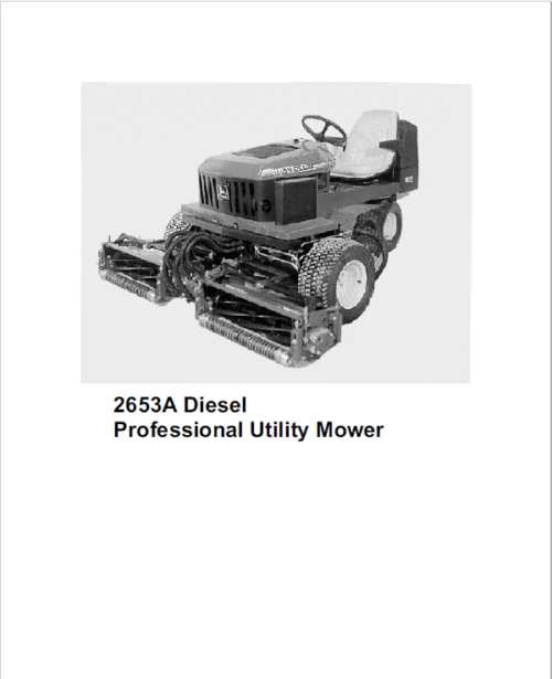 John Deere 2653, 2653A Utility Mower Repair Technical Manual