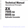 Hitachi ZX75US-5A and ZX85US-5A Excavator Service Repair Manual