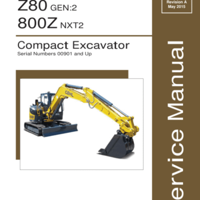 Cart Gehl Z80 Gen 2, Mustang 800Z Nxt 2 Compact Excavator Repair Service Manual
