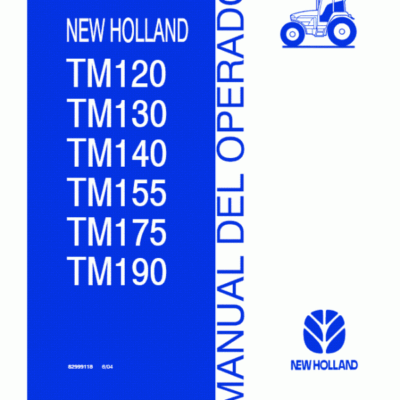 New Holland Tm120 Tm130 Tm140 Tractor Operator Manual