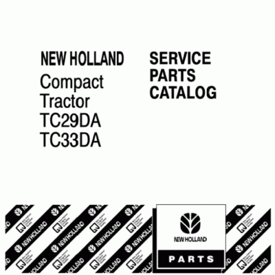 Cart New Holland TC29DA TC33DA 3 CYL Tractor Parts Catalog Manual