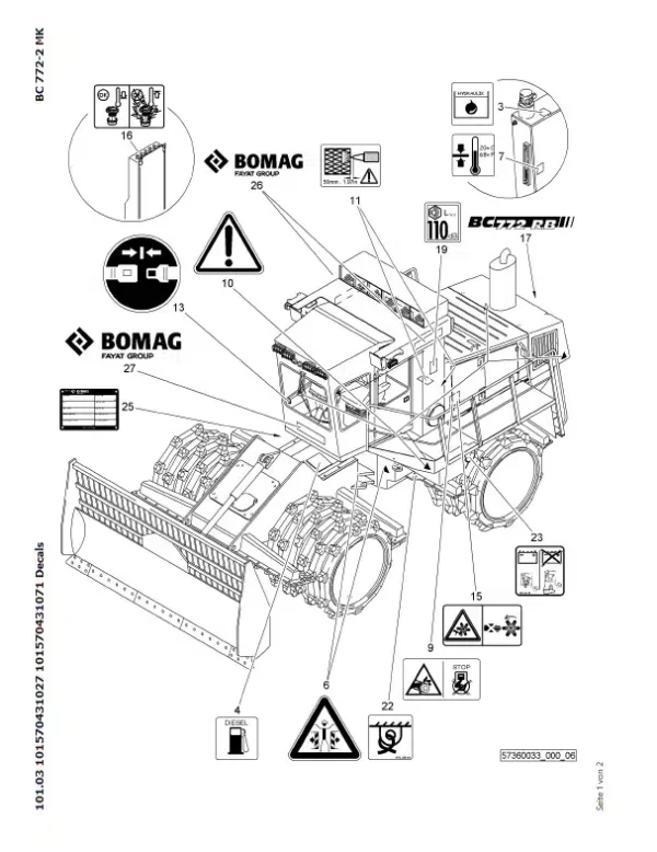 BOMAG Refuse 672 Rb Bc 672 Rs 772 Rb Service manual