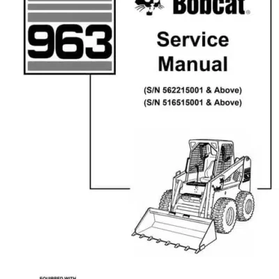 Bobcat 963 Skid Steer Loader Operation Manual