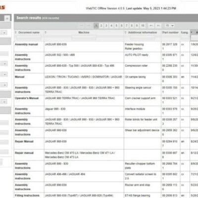 Cart CLAAS WebTIC Repair Manual and Parts Manual 05 2023