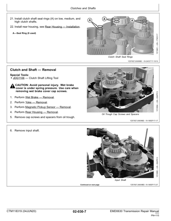 John Deere EMD0630 Transmission Component Technical Manual John Deere EMD0630 Transmission Component Technical Manual - Image 2