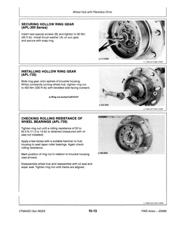 John Deere APL-300, APL-700 Axles Component Technical Manual John Deere APL-300, APL-700 Axles Component Technical Manual - Image 3