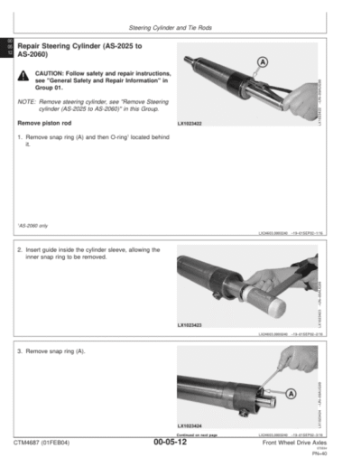 John Deere AS-2025 MS-2045 Axles Service Manual - Image 3